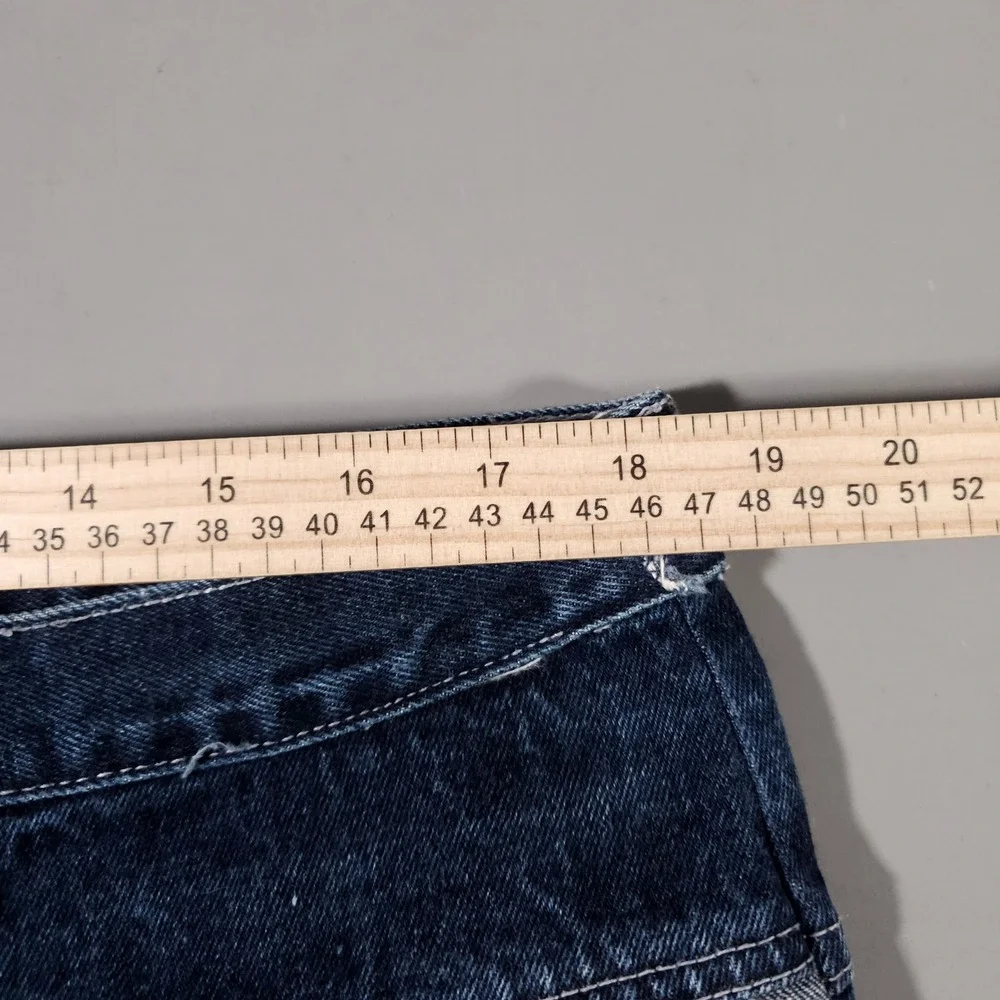Wu Wear Jeans Mens 38x32 (Fits 37x30)‎ Blue Baggy 90s Hip Hop Streetwear Denim